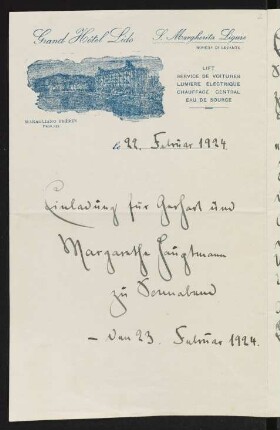 Brief von Herbert Eulenberg, Hedda Eulenberg und Willi Hülser an Gerhart Hauptmann und Margarete Hauptmann