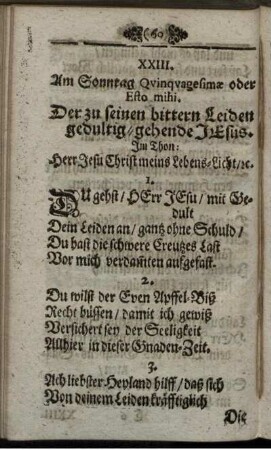 Am Sonntag Quinquagesimae