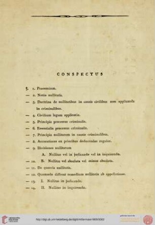 Conspectus