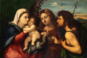 Maria mit dem Kind, Johannes dem Täufer und der heiligen Katharina