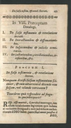 In VIII. Praeceptum