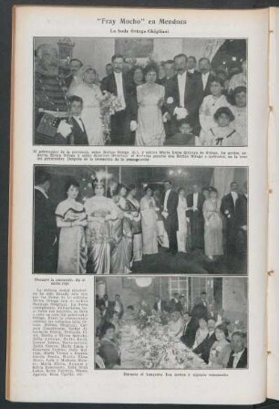 "Fray Mocho" en Mendoza : La boda Ortega-Ghigliani