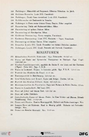 Miniaturen (Nr. 275-290)
