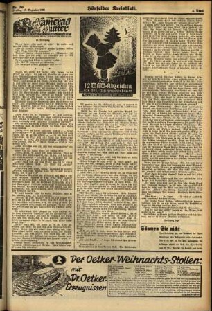 Dritte Ausgabe vom Freitag, den 16. Dezember 1938.