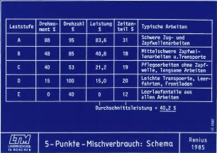 5-Punkte-Mischverbrauch: Schema