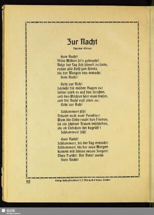 Zur Nacht