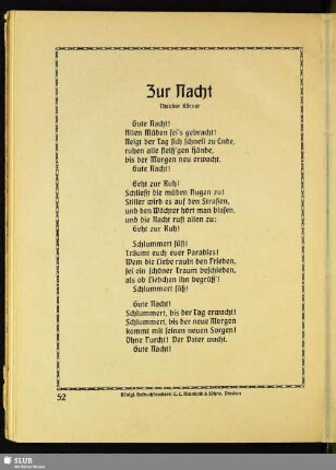 Zur Nacht