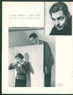 Clark Gable y una idea en la que interviene Claudette Colbert