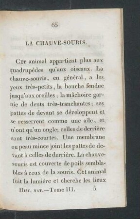 [La chauve-souris. - Le francolin.]
