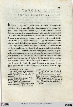 Tavola II: Amore in Catene