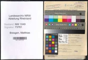 Entnazifizierung Matthias Bresgen , geb. 02.02.1907 (Polizeibeamter)