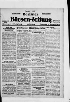 Berliner Börsen-Zeitung, Abendausgabe