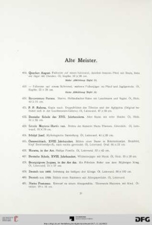 Alte Meister (Nr. 418-439)