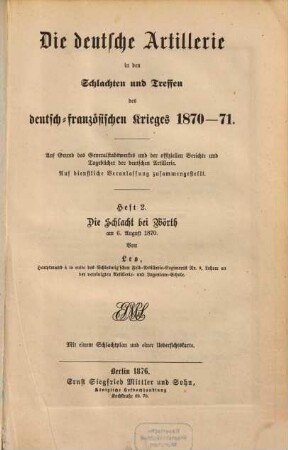 Die Schlacht bei Wörth : am 6. August 1870
