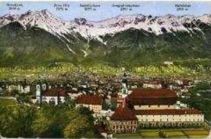Ansicht von Innsbruck vom Berg Isel