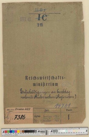 Entschädigungen an beschlagnahmte Ruhrzechen (Regiezechen)