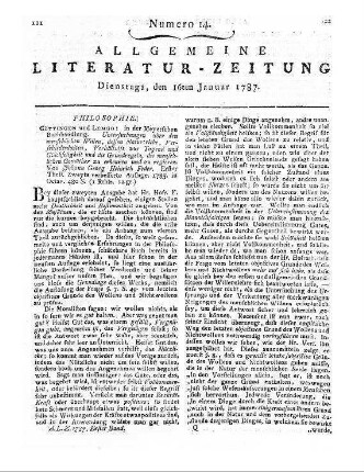 Lavater, J. C.: Rechenschaft an Seine Freunde. Bl. 1. Winterthur: Steiner 1786