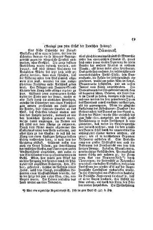 Beylage zum 7ten Stück der Deutschen Zeitung 1789