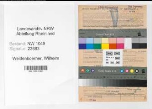 Entnazifizierung Wilhelm Weidenboerner , geb. 09.09.1895 (Buchhalter)