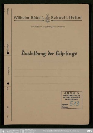 Ausbildung von Lehrlingen