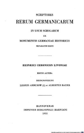 Heinrichs Livländische Chronik
