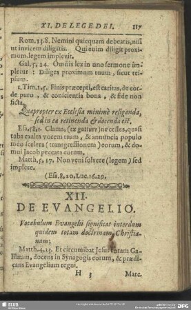 XII. De Evangelio