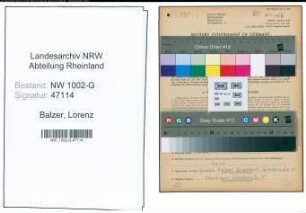 Entnazifizierung Lorenz Balzer, geb. 13.06.1876 (Schuhmacher)