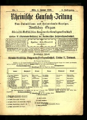 Rheinische Baufach-Zeitung / 6. Jahrgang 1890