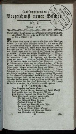 No. I. Jenner 1783.