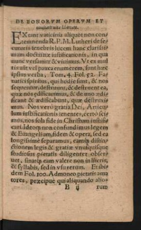 De Bonorum Operum Et novitatis vitae libertate.