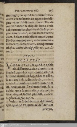 LXXIII. Voluntas