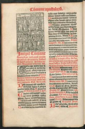 Incipit Commune sanctorum per totum annum excepto tempore pascali.
