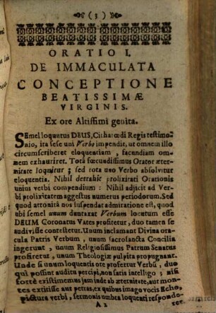 Orationes Nicolai Avancini, è Soc. Jesu : In Tres Partes Divisae; Quarum Prima Continet Orationes De Deo, & Deo-homine; Secunda De Beata Virgine, & Sanctis; Tertia, Panegyres, Epicedia, Prolusiones, & Exercitationes Oratorias, 2. Beatissima Virgine Dei-Parente, Et Sanctis