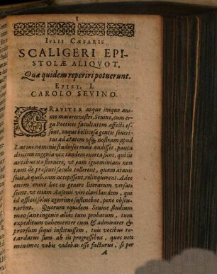 Ivlii Caesaris Scaligeri Epistolae & Orationes