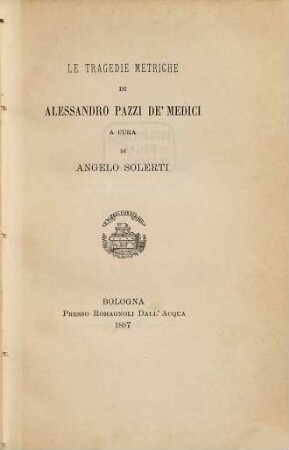 Le tragedie metriche