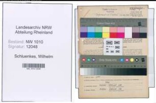 Entnazifizierung Wilhelm Schluenkes , geb. 02.09.1897 (Musiker)
