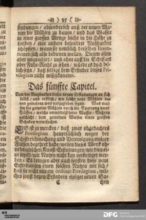 Das fünffte Capitel.