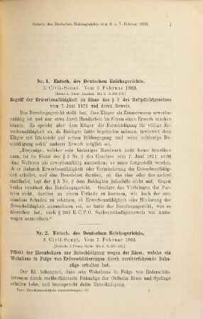 Eisenbahnrechtliche Entscheidungen deutscher Gerichte, 3. 1883/85, 1. Febr. - 1. Apr.