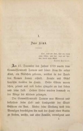 Fanny Tarnow : ein Lebensbild