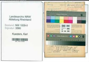 Entnazifizierung Karl Kuesters , geb. 23.12.1904 (Schneider)