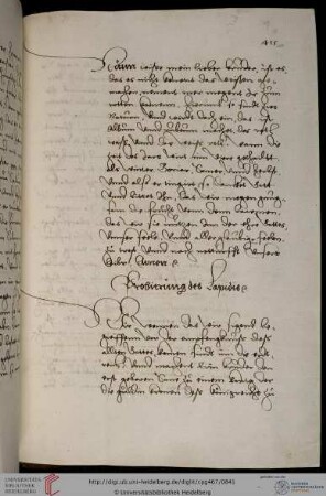 'Probierung des Lapis philosophorum'