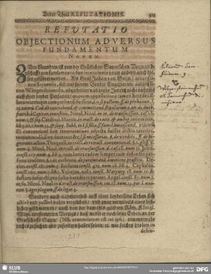 Refutatio Obiectionum Adversus Fundamentum Nonum