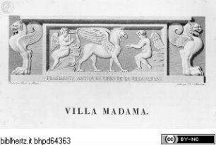 Choix des plus célèbres maisons de plaisance de Rome et de ses environs, Illustration Seite 29: Fragments antiques tirés de la Villa Albani