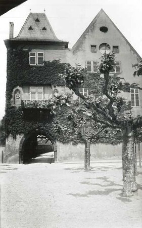 Eltville am Rhein, Martinstor und Eltzscher Hof : Eltville am Rhein. Feldseite des Martinstors, rechts angrenzend der Eltzsche Hof