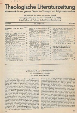 321-338 "Historischer Jesus" und Osterglaube