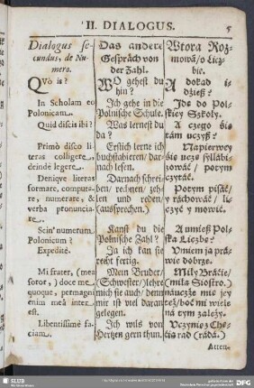 Dialogus secundus, de Numero