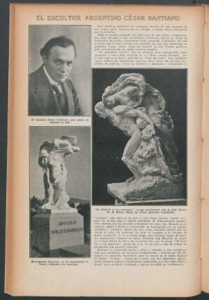 El escultor argentino César Santiano