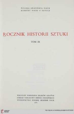 9: Rocznik Historii Sztuki