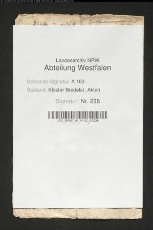 Verzeichnis verpachteter Ländereien (Näheres unbekannt).