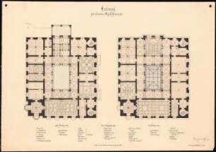 Rathaus: Grundriss 1. und 2.OG